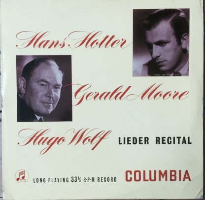 33CX 1162 Hugo Wolf Lieder Recital / Hans Hotter / Gerald Moore B/G