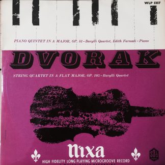 WLP 5337 Dvorak Piano Quintet in A / String Quartet in Ab / Barylli Quartet