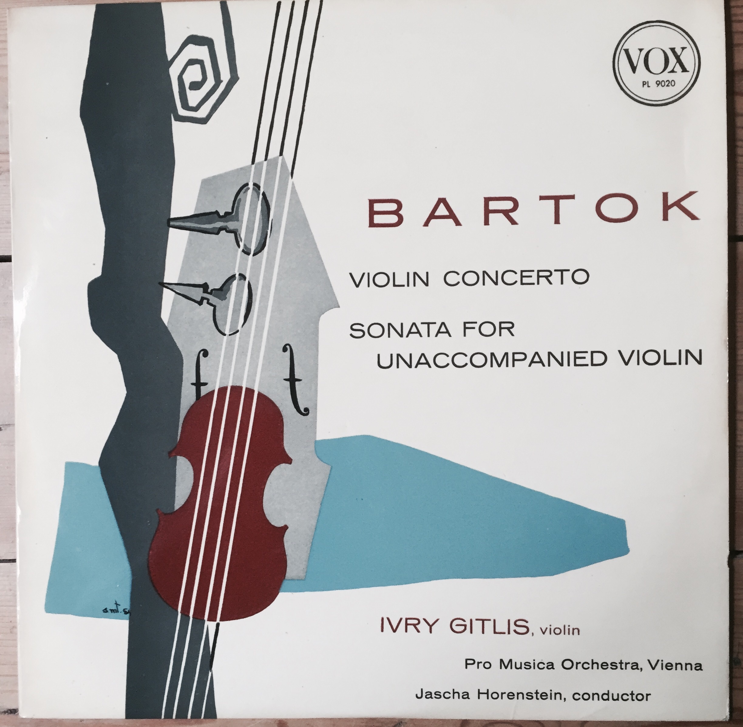 PL 9020 Bartok Violin Concerto / Sonata For Unaccompanied Violin / Ivry Gitlis