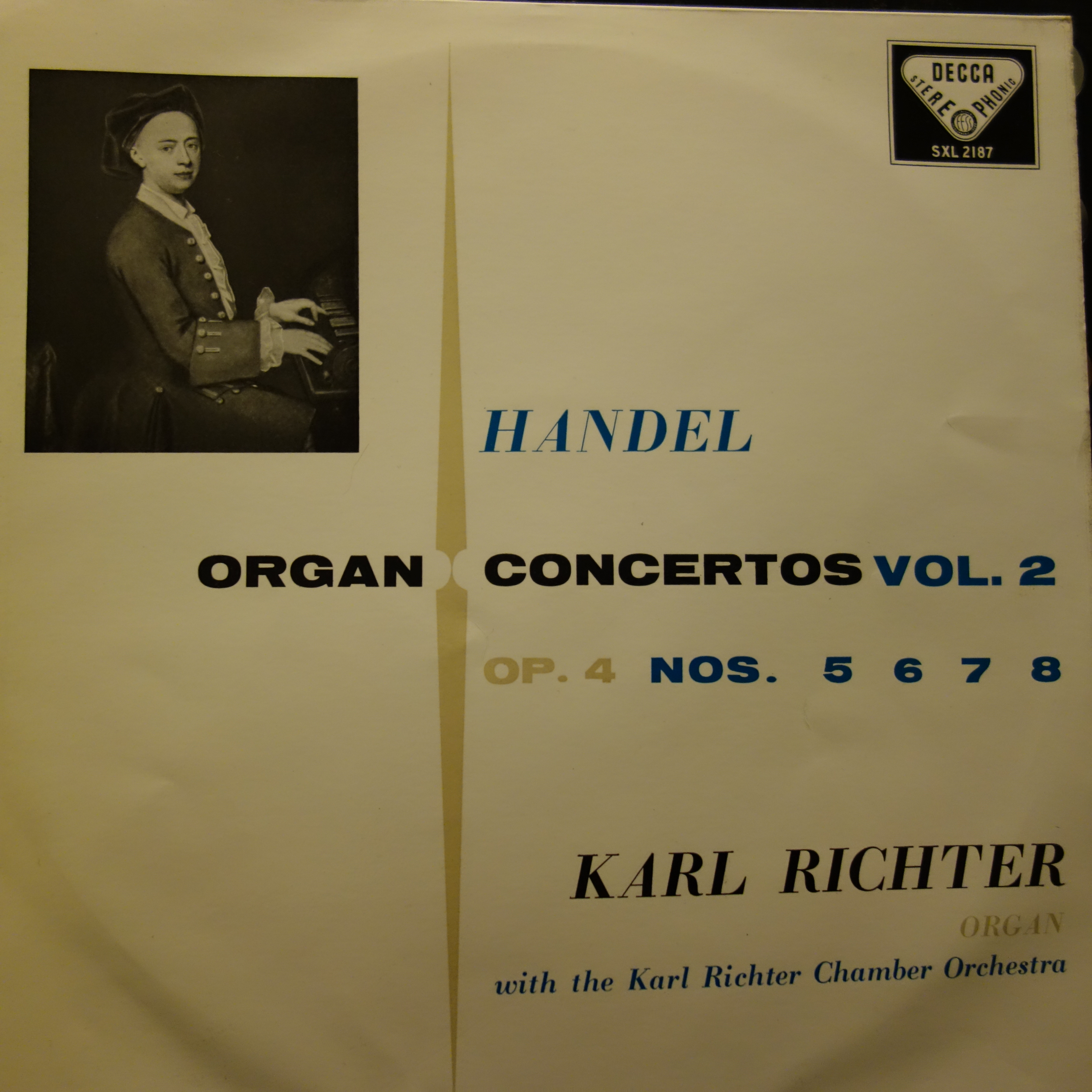 SXL 2187 Handel Organ Concertos Vol. 2 / Karl Richter W/B