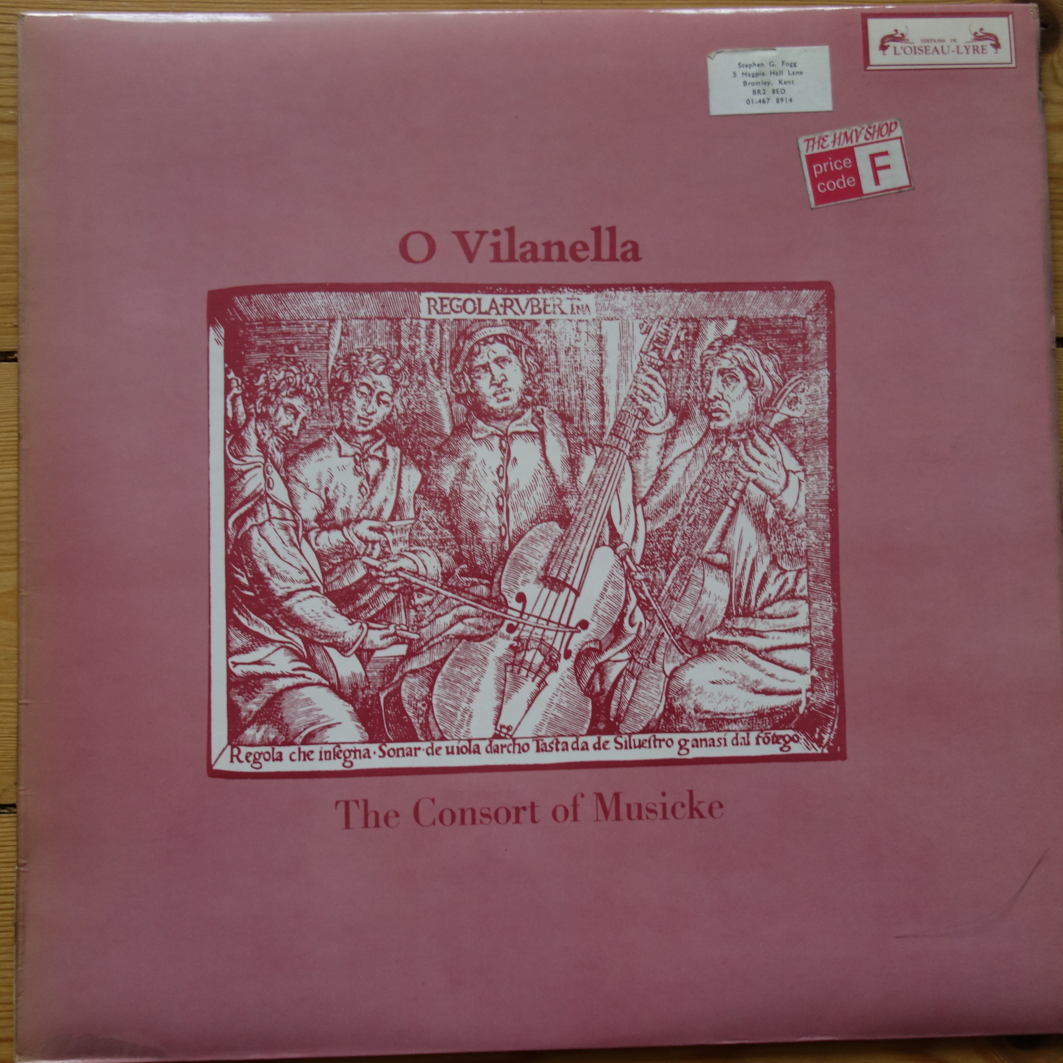 SOL 334 O Vilanella / The Consort of Musicke