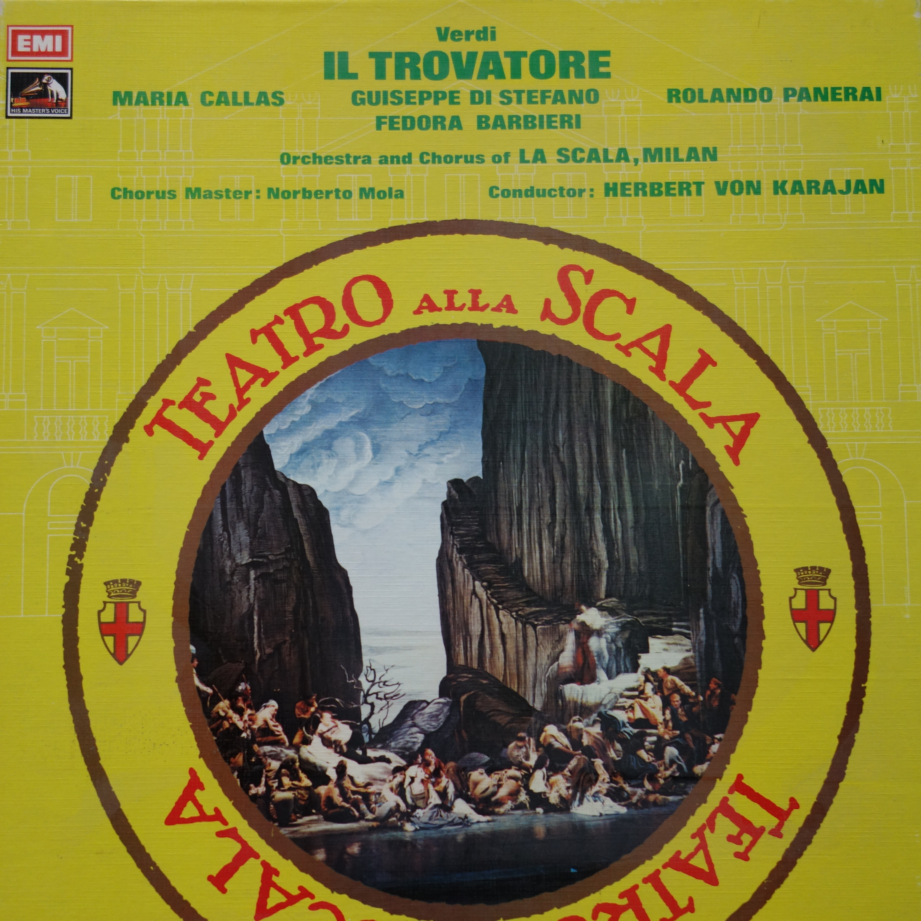 SLS 969 Verdi Il Trovatore Callas, Di Stefano, etc. / Karajan / La Scala 3 LP box set