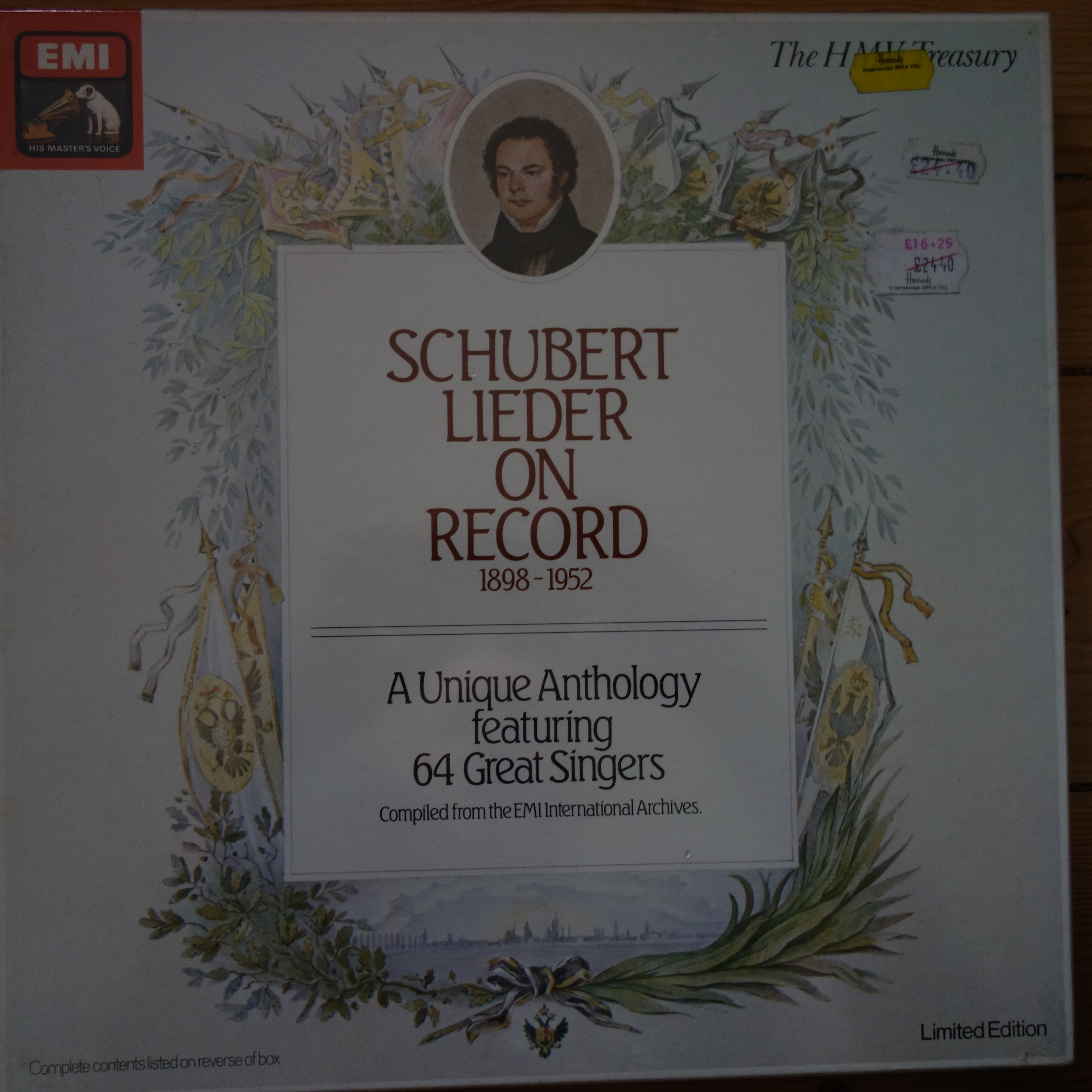 RLS 766 Schubert Lieder On Record 1898-1952 / 8 LP box set SEALED