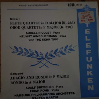 GMA 37 Mozart Flute Quartet, Oboe Quartet / Schubert etc. / Erich Rohn, Aurele Nicolet, etc.