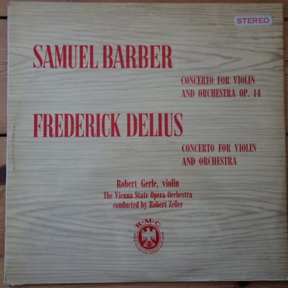 SCM 59 Berber / Delius Violin Concertos / Robert Gerle