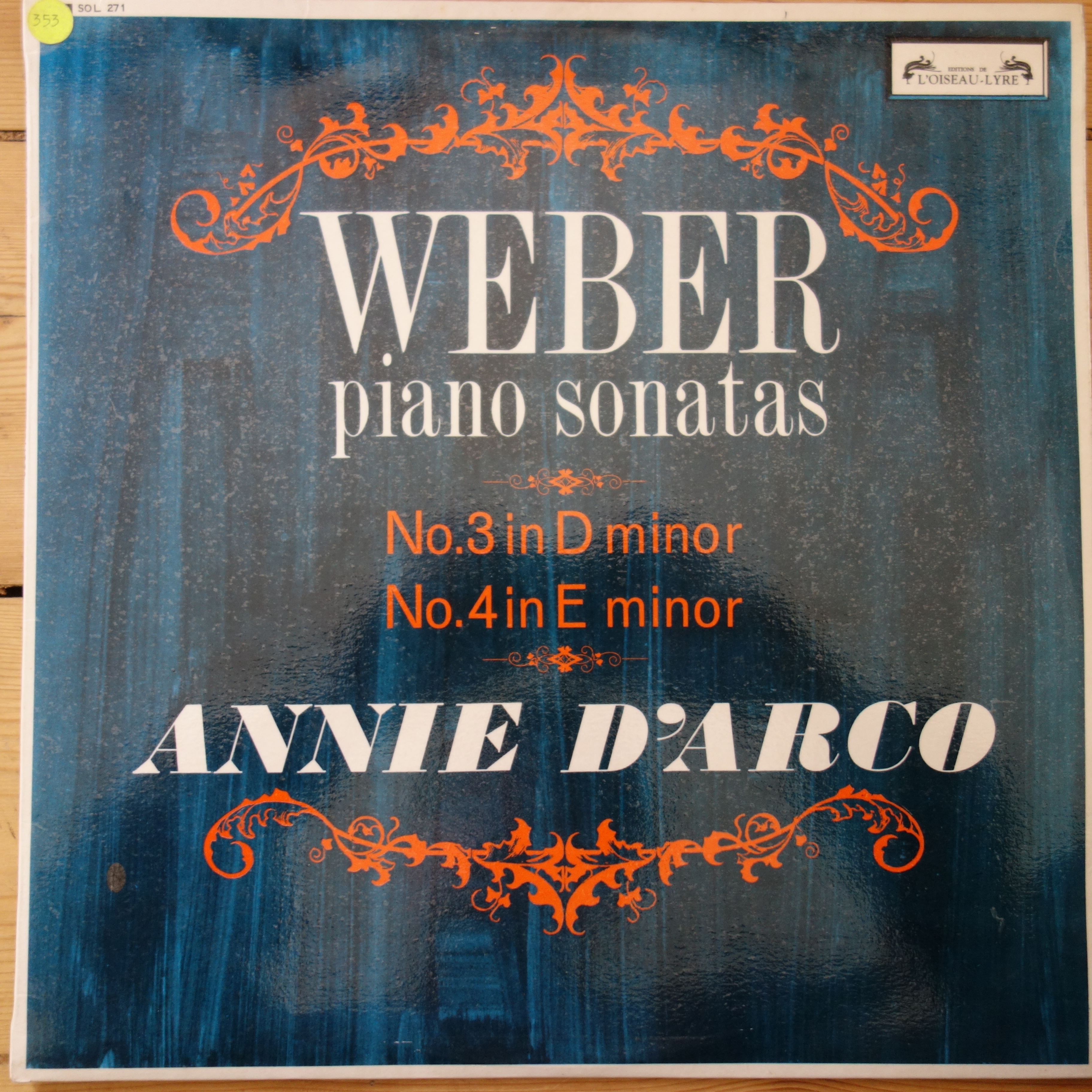 SOL 271 Weber Piano Sonatas / Annie D'Arco