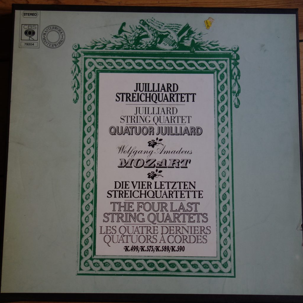 CBS 79204 Mozart Four Last String Quartets / Juilliard