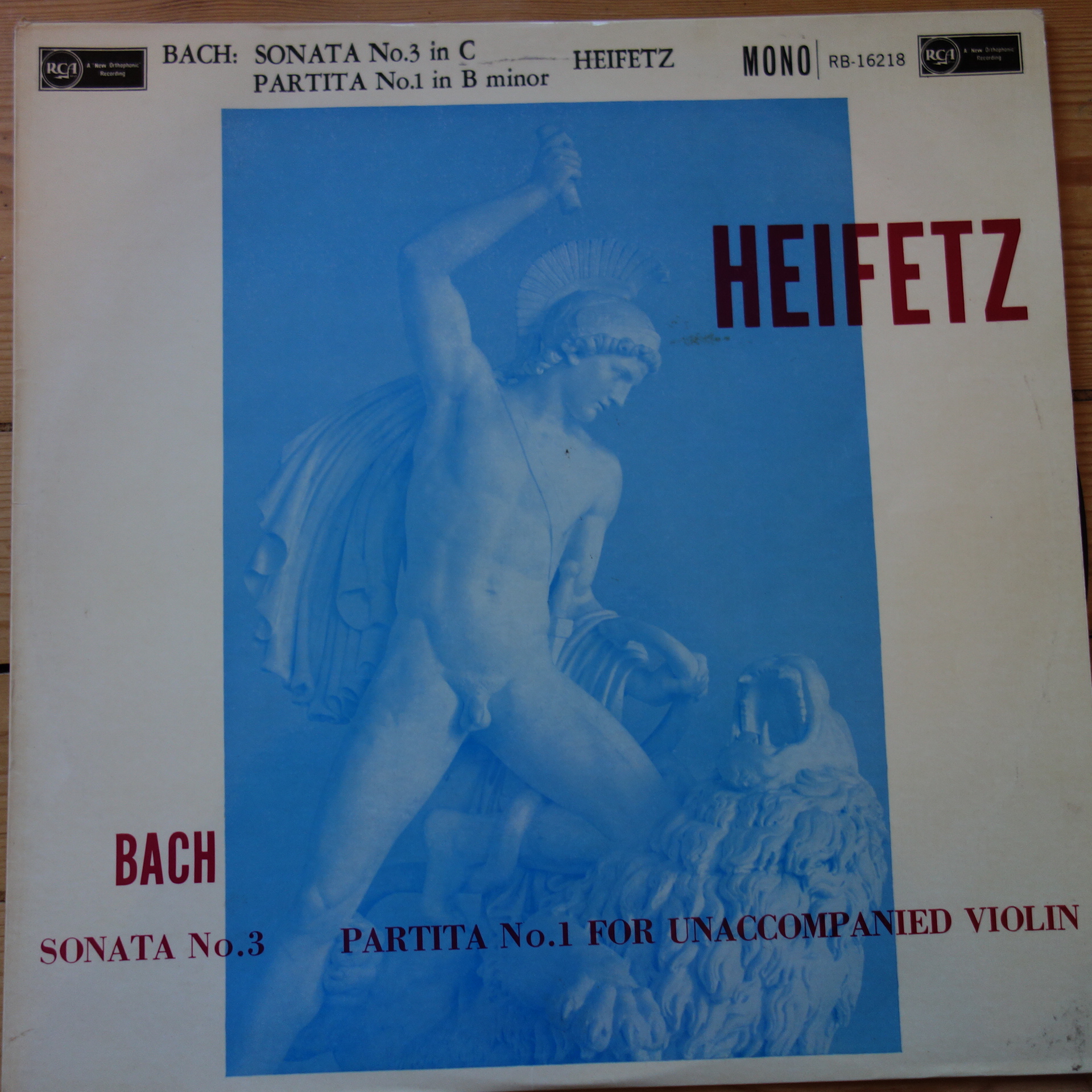 B-16218 Bach Sonata No.3 Partita No.1 For Unaccompanied Violin Heifetz