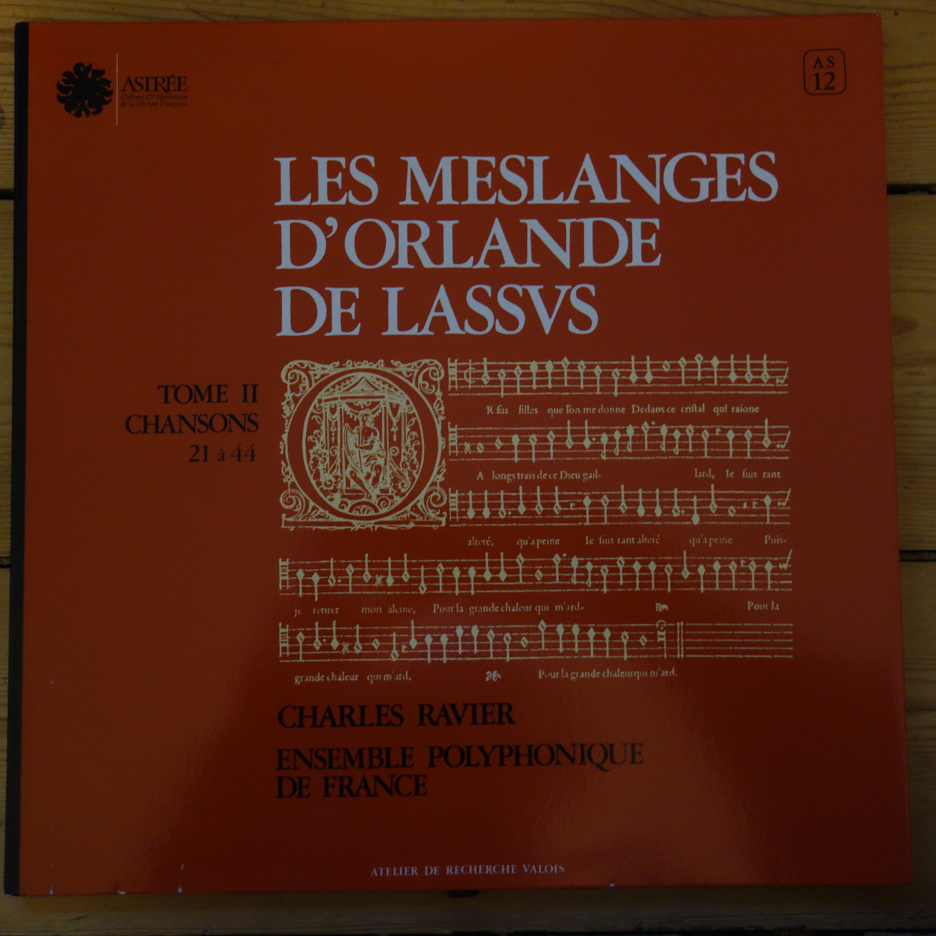 Astree AS 12 Lassus Melanges II Chansons 21-44