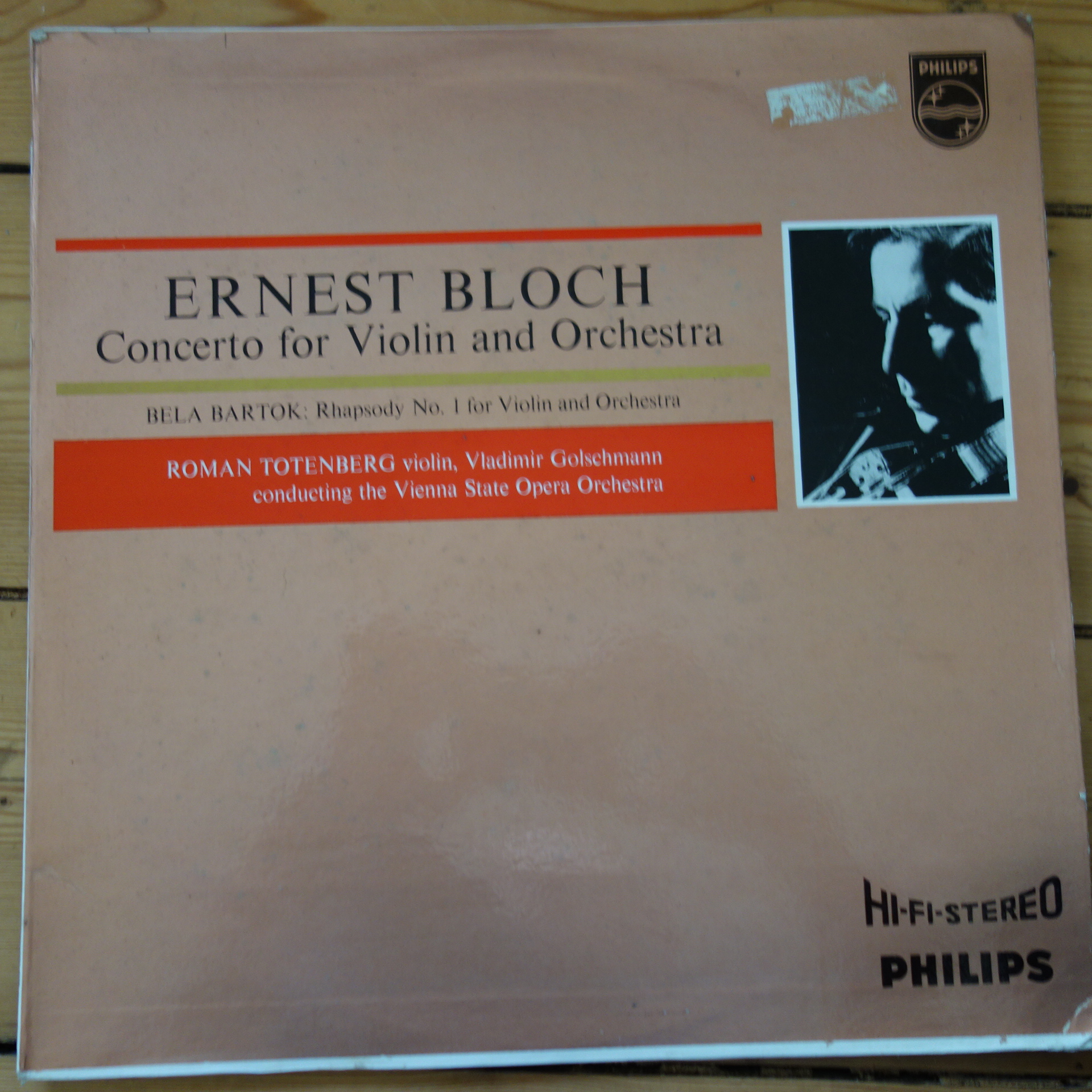 838 203 AY Bloch Violin Concerto / Totenberg / Golschmann
