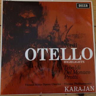 SXL 2314 Verdi Otello (Highlights) / Karajan W/B