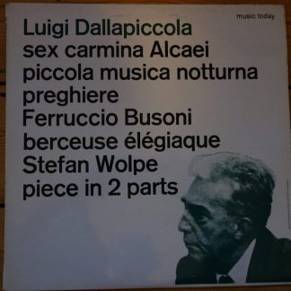 ASD 2388 Luigi Dallapiccola / Busoni / Wolp Various Works S/C