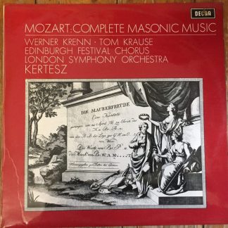 SXL 6409 Mozart Complete Masonic Music / Kertesz etc. W/B