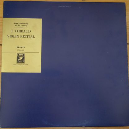 GR 2079 J. Thibaud Violin Recital