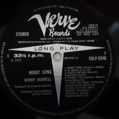 SVLP 9246 Kenny Burrell Night Song