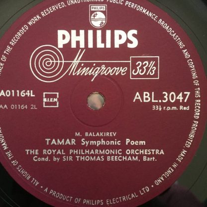 ABL 3047 Balakirev Tamar / Dvorak Symphonic Variations / Beecham RPO