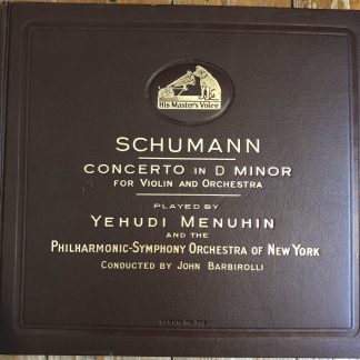 DB 3435/38 Schumann Violin Concerto / Menuhin 4 x 78 rpm