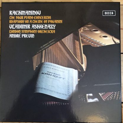 SXLF 6565-7 Rachmaninov The 4 Piano Concertos / Ashkenazy / Previn 3 LP box