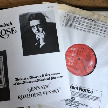 SLS 5088 Shostakovich The Nose / Rozhdestvensky / Moscow Musical Theatre 2 LP box set