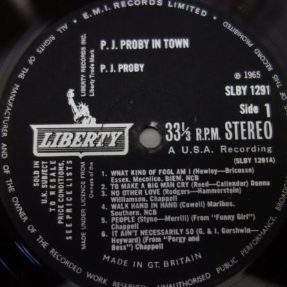SLBY 1291 P. J. Proby....In Town
