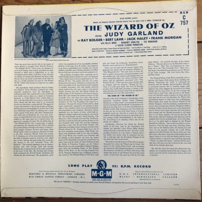 MGMC 757 The Wizard of Oz Judy Garland- Original UK MGM soundtrack LP