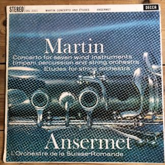 SXL 2311 Frank Martin Concerto / Etudes / Ansermet W/B
