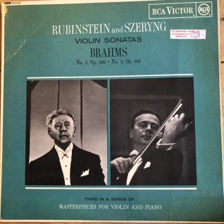 SB 6520 Brahms Violin Sonatas / Rubinstein / Szeryng