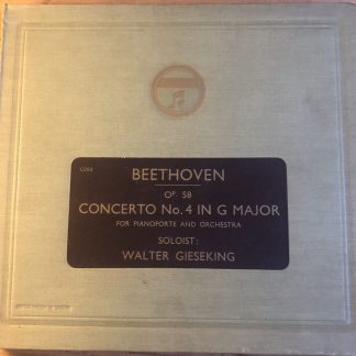LX 8462/65 Beethoven Piano Concerto No. 4 / Gieseking