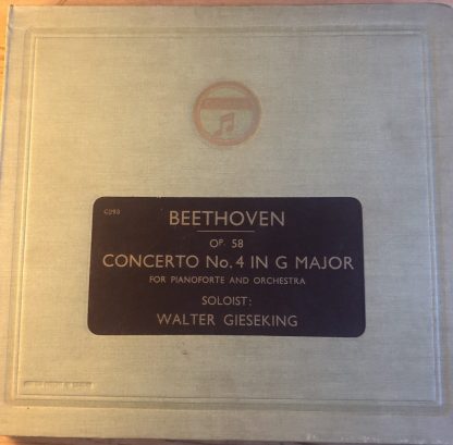 LX 8462/65 Beethoven Piano Concerto No. 4 / Gieseking