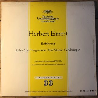 LP 16132 Herbert Eimert / Electronic Music