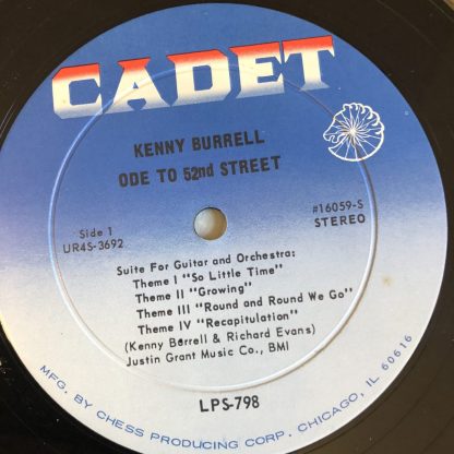 LPS 798 Kenny Burrell Ode To 52nd Street