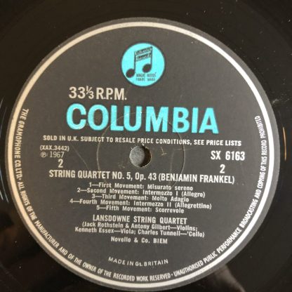 SX 6163 John Mayer / Benjamin Frankel / Lansdowne String Quartet
