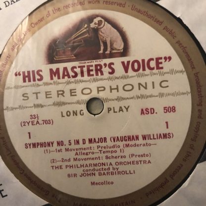ASD 508 Vaughan Williams Symphony No. 5