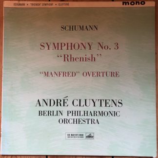 ALP 1779 Schumann Symphony No. 3 / Manfred Overture / Cluytens R/G