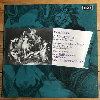 SXL 6404 Mendelssohn A Midsummer Night's Dream New Philharmonia De Burgos WB