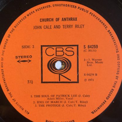 CBS 64259 John Cale Terry Riley - Church Anthrax