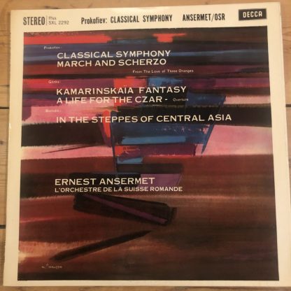 SXL 2292 Prokofiev Classical Symphony / Glinka / Borrodin L'OSR Ansermet