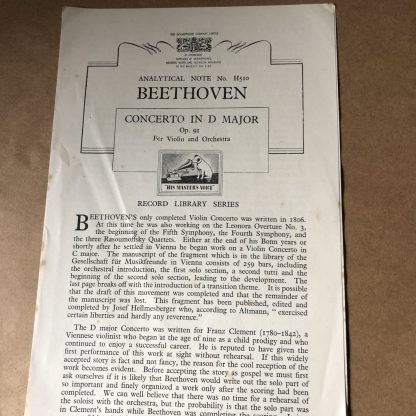DB 9198/9203 Beethoven Violin Concerto