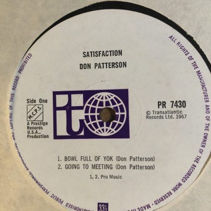 PR 7430 Don Patterson - Satisfaction!