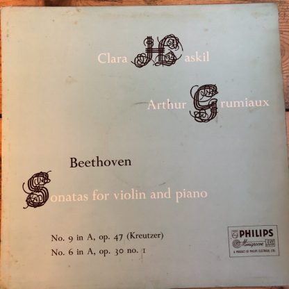 ABL 3226 Beethoven Violin Sonatas Nos. 9 & 6 / Grumiaux / Haskil