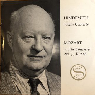 SCM 33 Hindemith / Mozart Violin Concertos / Fuchs / Goossens / LSO