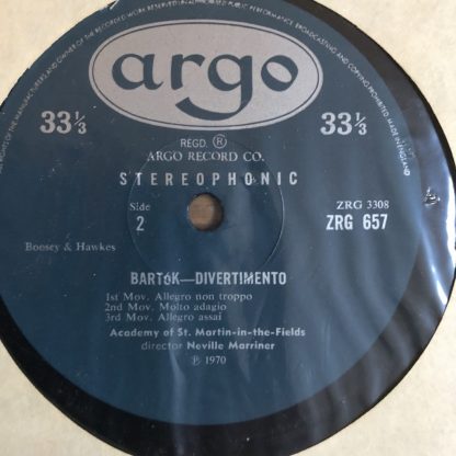 ZRG 657 Bartok Music for Strings,