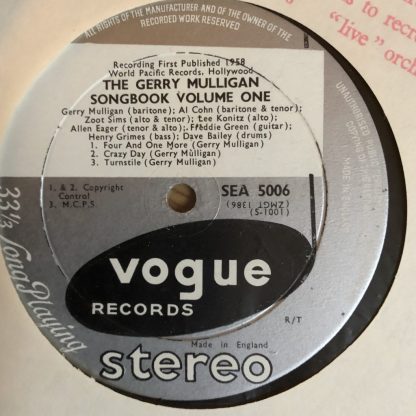 SEA 5006 Gerry Mulligan & the Sax Section