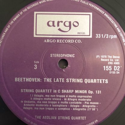 D155 D4 Beethoven The Late String Quartets