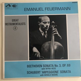 HQM 1079 Emanuel Feuermann Beethoven Cello Sonata No. 3 / Schubert Arpeggione