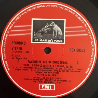 SLS 895 Favourite Cello Concertos / Du Pre 3 LP box set
