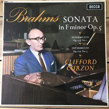 SXL 6041 Brahms Piano Sonata in F minor etc. / Curzon W/B