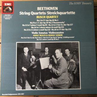 EX 137 2903063 Beethoven String Quartets Violin Sonatas Busch Quartet 5 LP