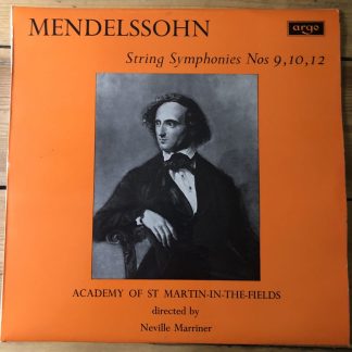 ZRG 5467 Mendelssohn String Symphonies Nos. 9, 10 & 12 / Marriner GRVD OVAL