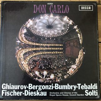 SET 305-8 Verdi Don Carlo / Ghiaurov / Solti / ROHO etc. W/B 4 LP box